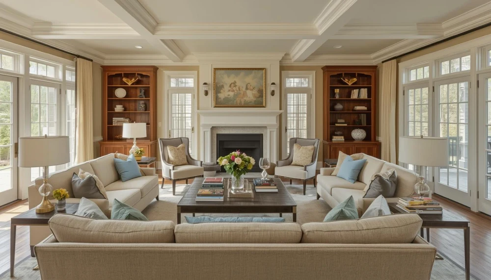 Interior of Roger Goodell’s Bronxville house with luxury living space