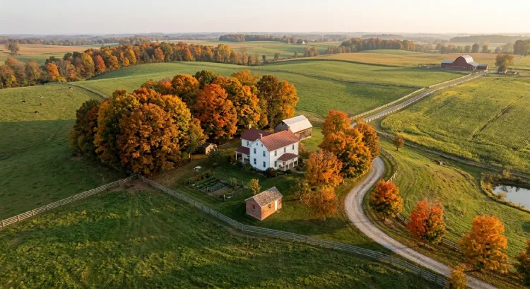 Dave Chappelle house aerial farm Yellow Springs 