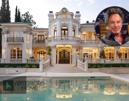 Stunning view of the Mickey Rourke House showcasing luxury amenities in Los Angeles