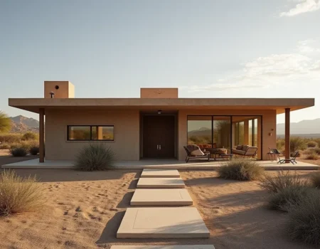 Bentzion Oseroff house in Arizona: A modern Southwestern oasis in Scottsdale's desert landscape.