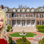 Dolly Parton House: The iconic country star’s charming Tennessee estate with bright red roofs and lush gardens.