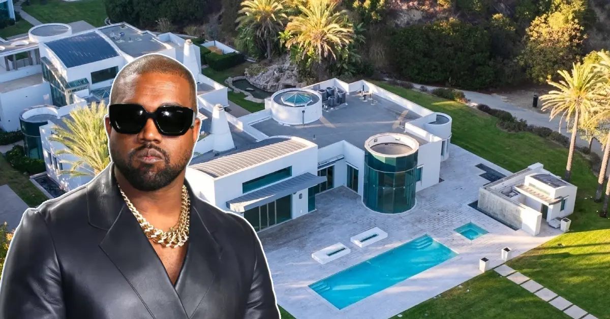 A striking view of Kanye West House, showcasing the minimalist Malibu beach mansion designed by Tadao Ando, reflecting West’s bold architectural vision.