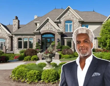 Charles Oakley House exterior with modern design and landscaped garden in Atlanta.