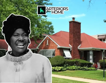 Mahalia Jackson House, historic Chicago brick home with lush lawn, symbolizing the gospel singer’s legacy and cultural impact.