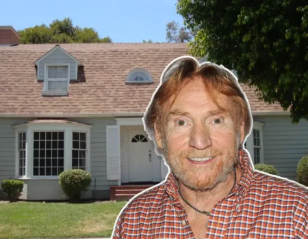 Front view of Danny Bonaduce House showcasing its modern architecture, spacious layout, and scenic surroundings.