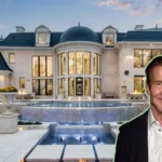 Dennis Quaid house Pacific Palisades French Country mansion exterior with stone walls and vintage entrance gate