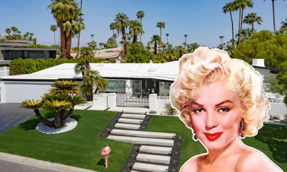 Exterior view of the Marilyn Monroe House, showcasing the historic Hollywood home of the legendary actress.