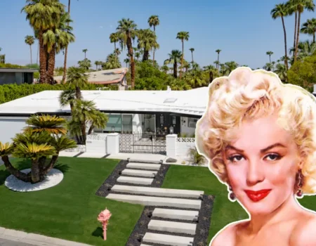 Exterior view of the Marilyn Monroe House, showcasing the historic Hollywood home of the legendary actress.