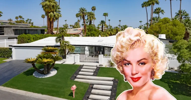 Exterior view of the Marilyn Monroe House, showcasing the historic Hollywood home of the legendary actress.