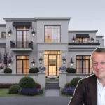 Exterior view of the grand Paul Edgerley House, a 10,350 sq ft estate in Brookline MA with classic charm and modern luxury.