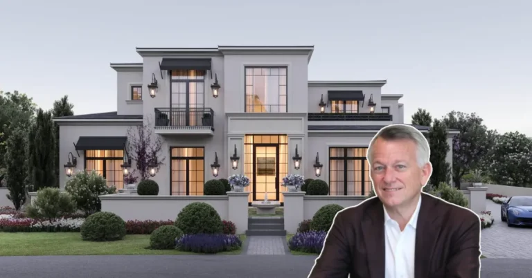 Exterior view of the grand Paul Edgerley House, a 10,350 sq ft estate in Brookline MA with classic charm and modern luxury.