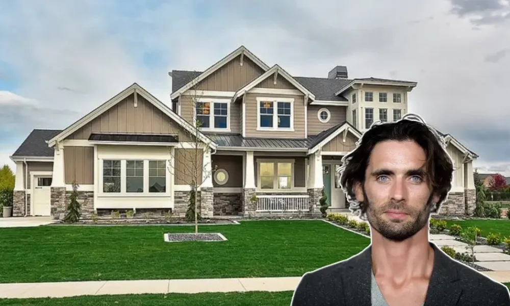 Modern view of the Tyson Ritter House in Los Angeles with lush gardens, reflecting the luxury and style of Tyson Ritter’s celebrity home.