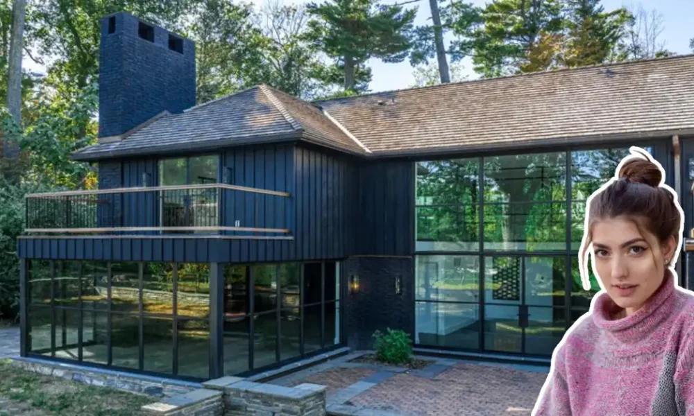 Rachel Levin house modern architecture with glass walls and natural forest setting featuring contemporary design elements