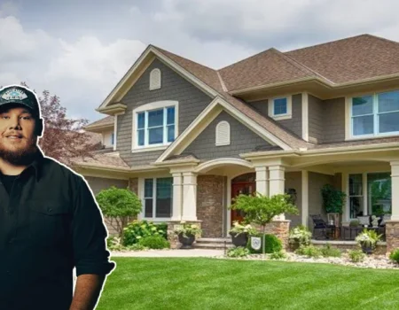 luke Combs House in Nashville – $2.3M modern farmhouse with rustic charm, family-focused living, and outdoor space for privacy.