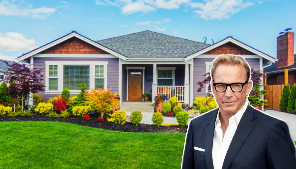 Exterior view of Kevin Costner House showcasing oceanfront estate and private beach