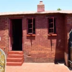 Exterior view of Mandela House in Soweto, Johannesburg, the historic home of Nelson Mandela, now a museum.