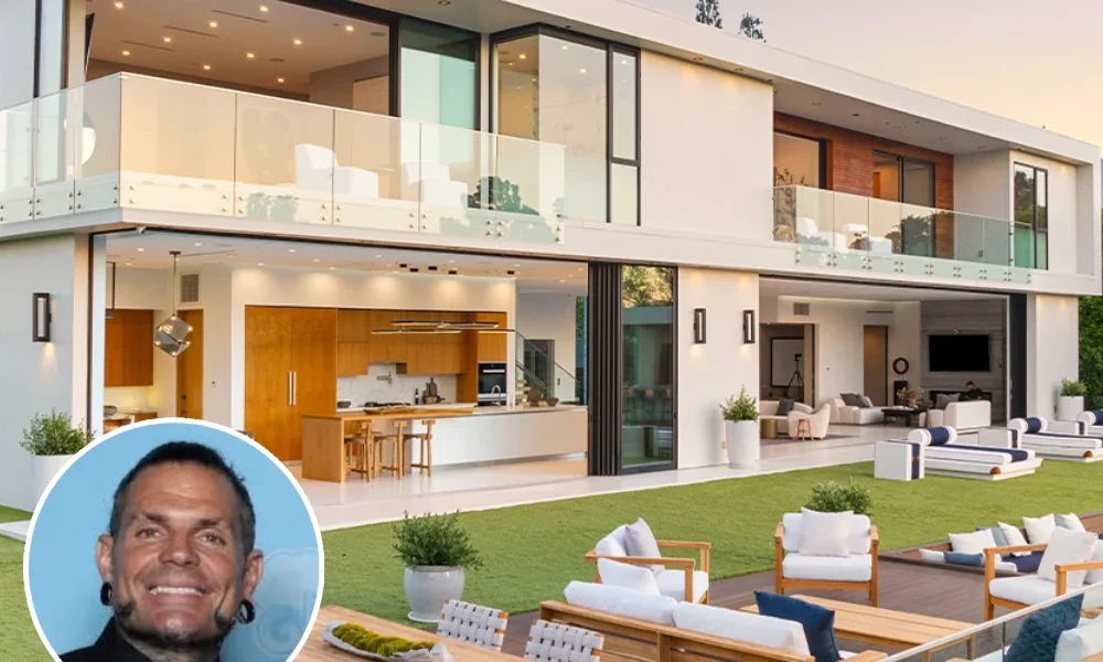 Jeff Hardy’s custom-built mansion, known as Jeff Hardy house, is surrounded by trees and greenery on a large 10-acre lot in Cameron, North Carolina.