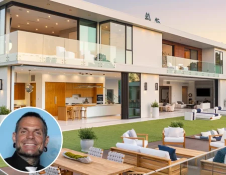 Jeff Hardy’s custom-built mansion, known as Jeff Hardy house, is surrounded by trees and greenery on a large 10-acre lot in Cameron, North Carolina.
