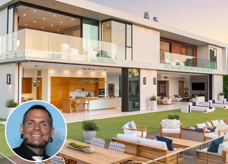 Jeff Hardy’s custom-built mansion, known as Jeff Hardy house, is surrounded by trees and greenery on a large 10-acre lot in Cameron, North Carolina.