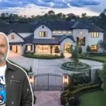 Tom Segura House exterior with modern architecture and lush landscaping
