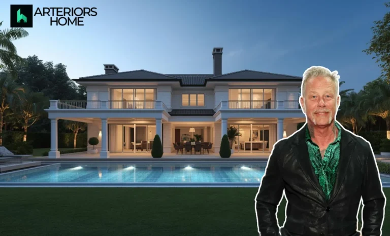 James Hetfield house exterior with modern architecture and landscaped grounds