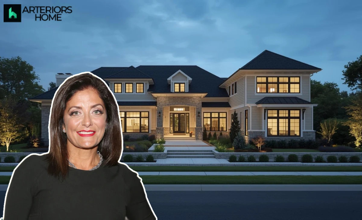 Kathy Wakile Franklin Lakes mansion exterior lakefront view