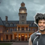 Lamar Jackson house address Owings Mills Maryland mansion exterior with brick architecture