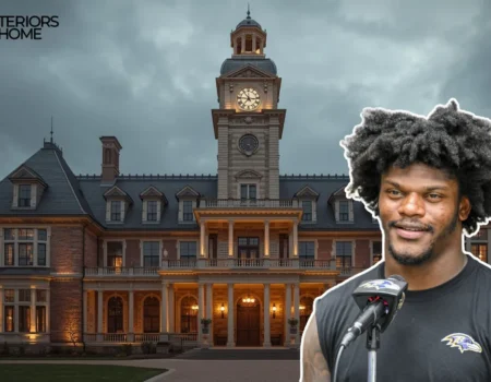 Lamar Jackson house address Owings Mills Maryland mansion exterior with brick architecture