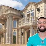 Skylar Thompson’s South Florida home — a modern, modest residence with tropical landscaping, palm trees, and a clean contemporary design reflecting the lifestyle of a young NFL quarterback.