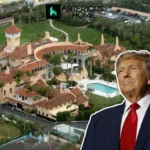 Donald Trump house Mar-a-Lago estate aerial view Palm Beach Florida mansion