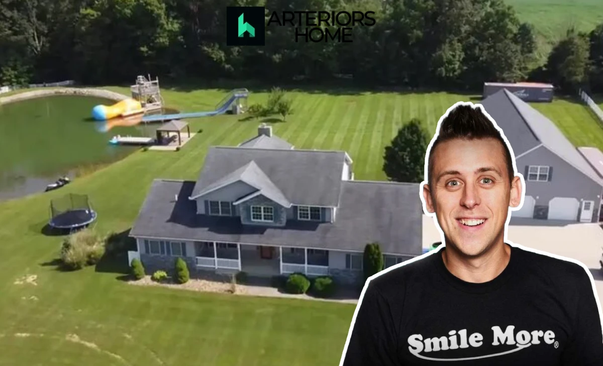 Roman Atwood house in Thornville Ohio with pond and outdoor features