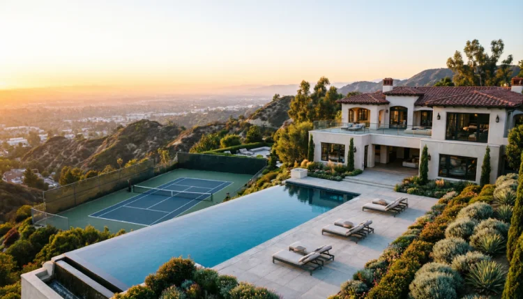 Justin Timberlake Hollywood Hills mansion exterior