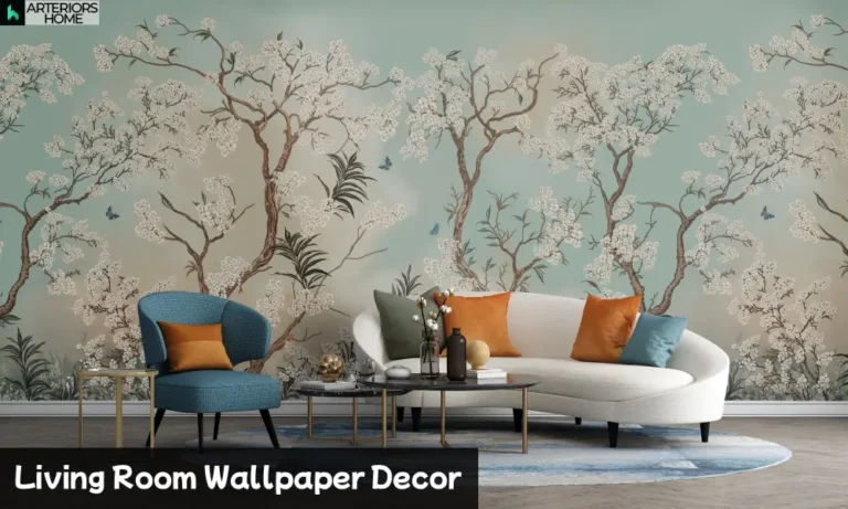 Elegant Floral Living Room Wallpaper Decor