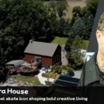 Artistic skate culture inspired home design of Bam Margera house featuring bold textures