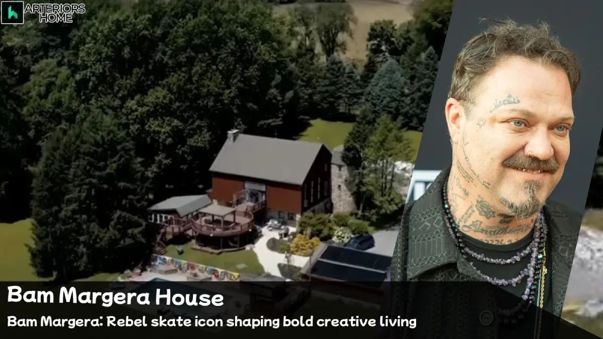 Artistic skate culture inspired home design of Bam Margera house featuring bold textures