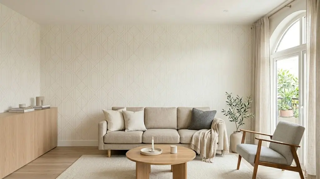 small living room vertical wallpaper pattern
