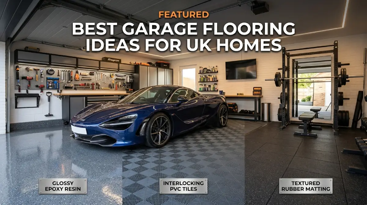 Best garage flooring ideas for UK homes with tiles epoxy and rubber flooring