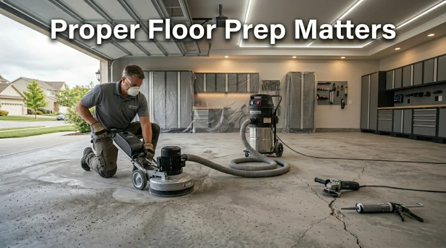 preparing concrete for garage floor paint vs epoxy coating