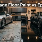 garage floor paint vs epoxy comparison inside modern garage