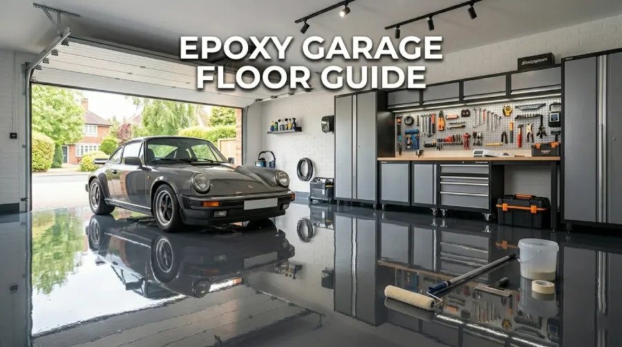 Epoxy resin garage flooring idea for UK homes
