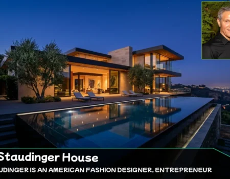 Sarah Staudinger House, a 14,000 sq ft modern Beverly Hills estate with infinity pool and canyon views.