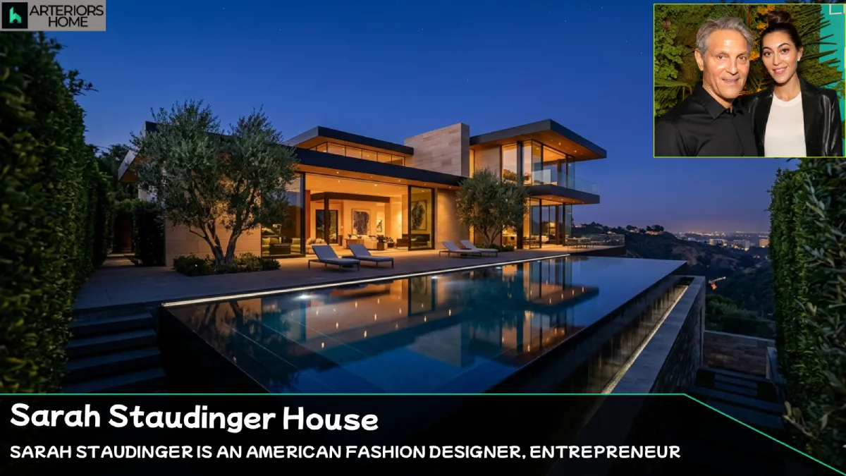 Sarah Staudinger House, a 14,000 sq ft modern Beverly Hills estate with infinity pool and canyon views.