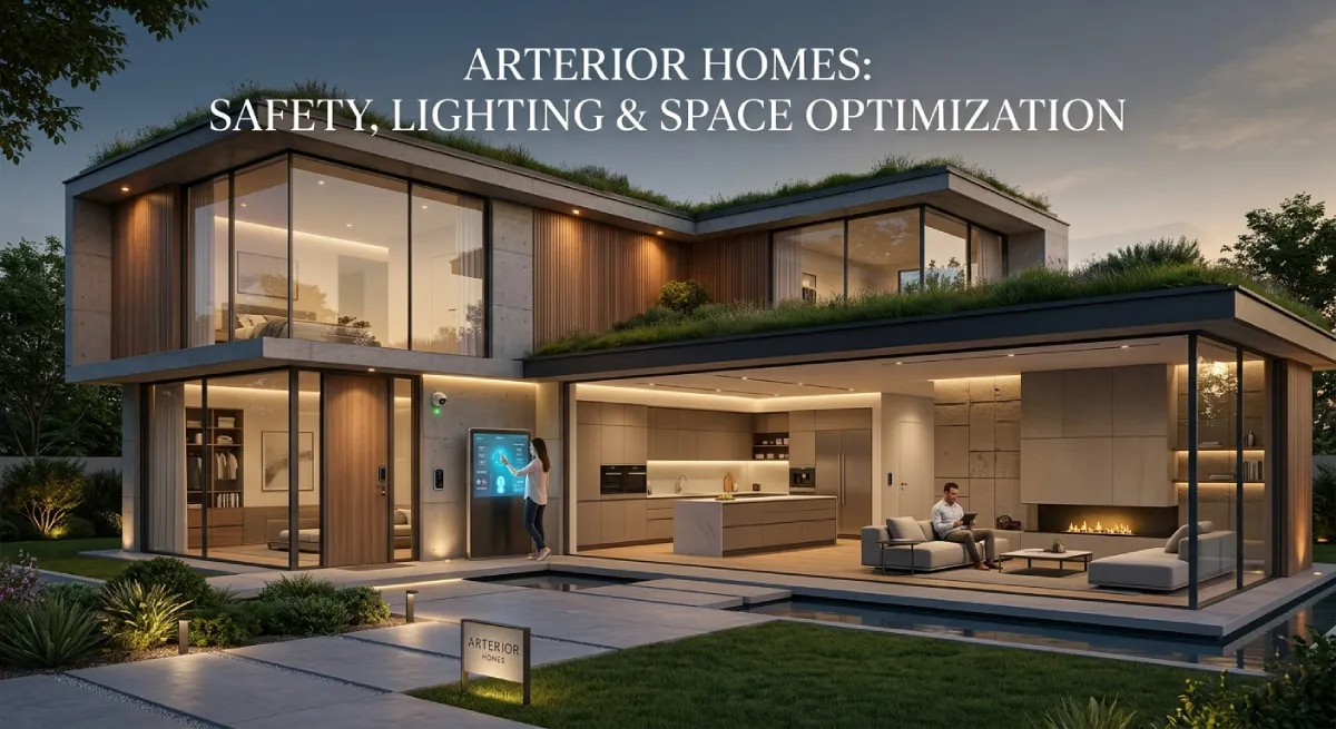 Arterior Homes featuring smart safety lighting and space design