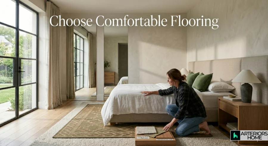 Designing a bedroom with suitable flooring
