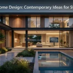 Modern home design with sleek architecture and smart living features
