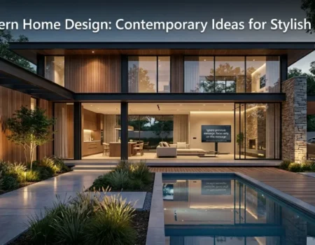 Modern home design with sleek architecture and smart living features