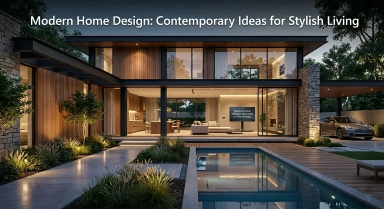 Modern home design with sleek architecture and smart living features