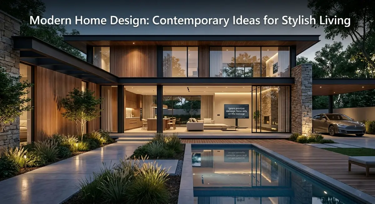 Modern home design with sleek architecture and smart living features