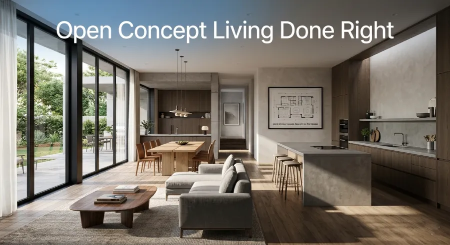 Modern home design with open concept interior layout