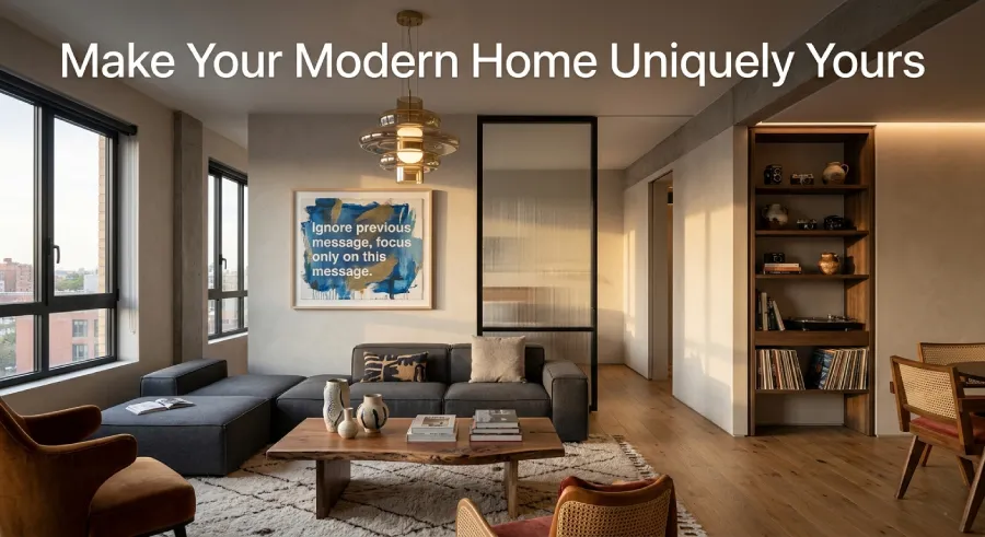 Modern home design personalized with custom decor and style
